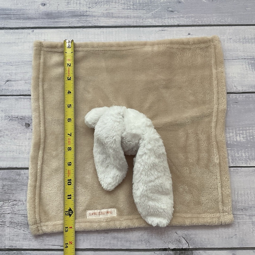 Blankets & Beyond Bunny Rabbit Lovey Beige Floral Ears Baby Security Blanket - Picture 6 of 8